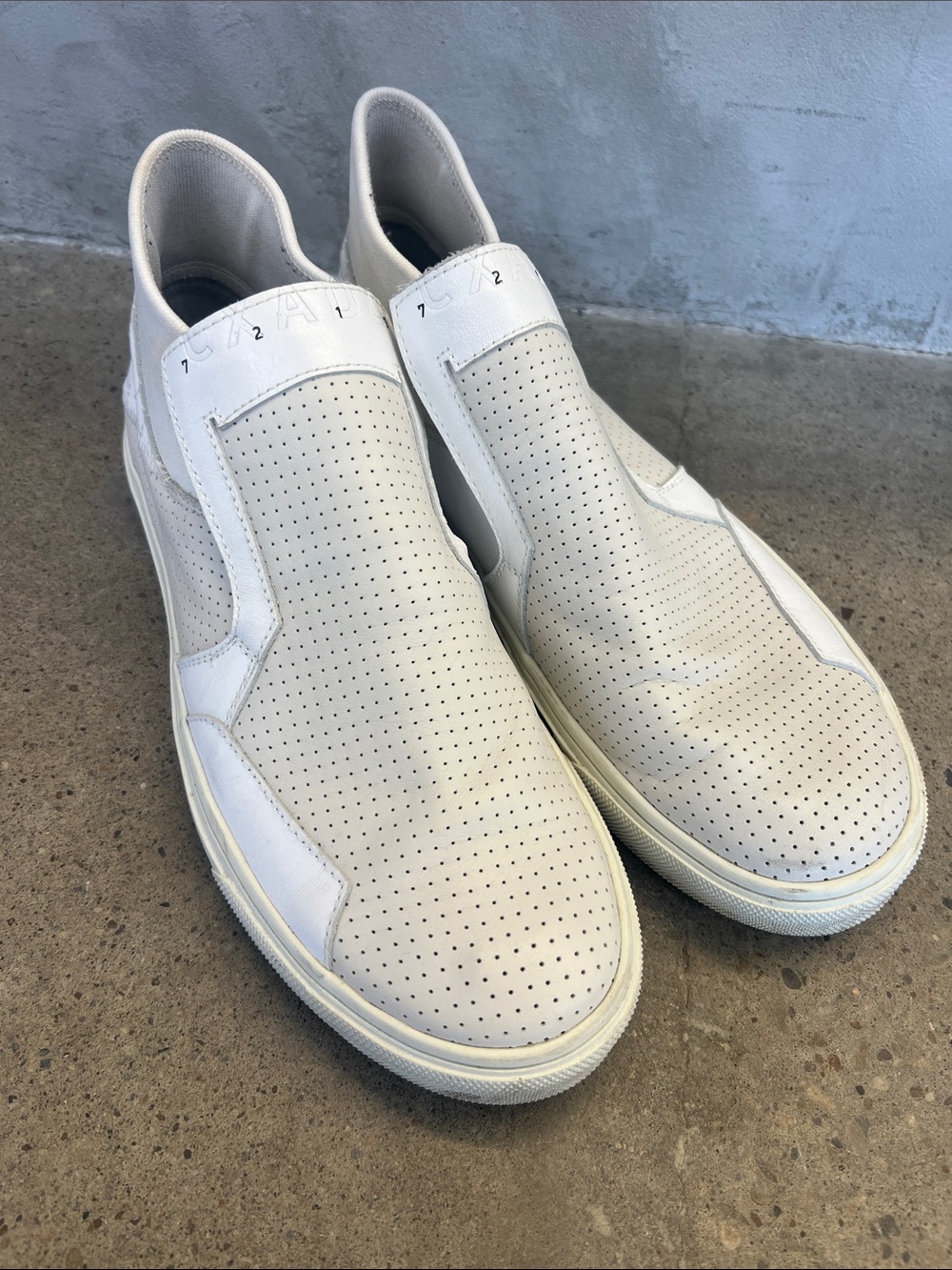Stone Island Perforated Slip-On Sneakers - White